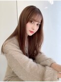 テラコッタ/韓国風ヨシンモリ/流れるレイヤー/前髪カール[銀座]