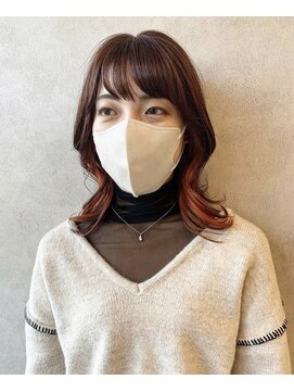 トパ(topa) オレンジカラー インナーカラー 10代 20代 30代 40代