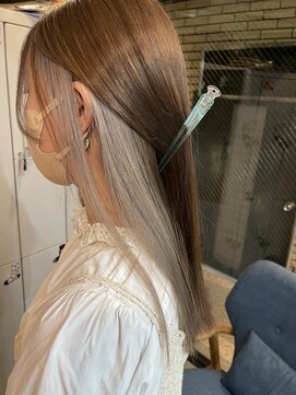 ラフ 難波店(LAFF) #美髪のススメ#ホワイトグレージュ#ネピージュ#大人かわいいヘア