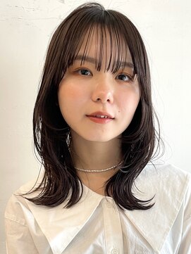 ガーデン ムサシコスギ(GARDEN MUSASHIKOSUGI) ミディアムレイヤー/透明感グレージュカラー/顔周りカット