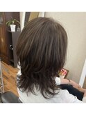 ウルフカット×大人レイヤー