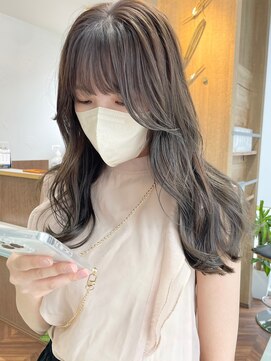 ビューエヒメ(VIEW EHIME) 韓国×顔まわりカット×レイヤーカット×グレージュ