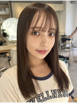 ティア(Tia.) 縮毛矯正/髪質改善トリートメント/ミディアムヘア/グレージュ