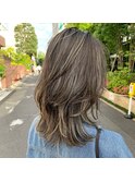 【中迫】大人の上品なハイライトカラー白髪ぼかし
