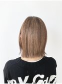 切りっぱなしボブ×シフォンベージュ【ブリーチ要否】