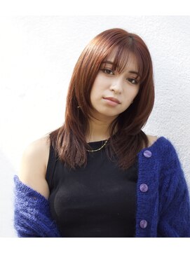 フリーラ 表参道(freera) ピンクブラウン顔まわりレイヤー