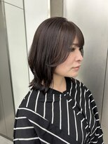 ビューナゴヤ 名駅(VIEW NAGOYA)&nbsp;黒髪/ボブルフ/小顔/外ハネレイヤー/おくれ毛/顔まわりカット