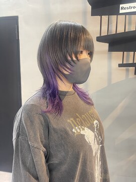 イロハ(IROHA) ミディアムウルフ×インナーパープル