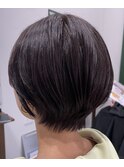 襟足スッキリひし形ショートヘア◎