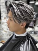 xメンズバレイヤージュ/ブルーブラック/韓国マッシュ