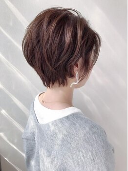 ヘアーアンドスパ フェリーチェ ミチ 野田屋町店(HAIR&SPA felice MICHI)の写真/岡山でカットが上手い美容室をお探しならココ◎ショートやレイヤーカットも一人一人に似合わせデザイン。
