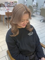 テトラ バイ ネオリーブ 横浜西口店(tetra by neolive)&nbsp;ミルクティーベージュ　夏のハイトーン　切りっぱなし　横浜★