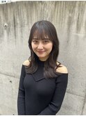 くびれヘア/顔周り/韓国/レイヤーカット/黒髪/ミディアム北千住