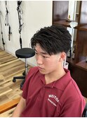 テーパーフェード×センターパート