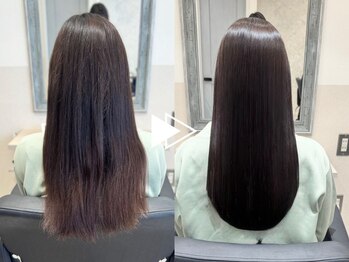 ネリネ 船橋駅南口店(Nerine)の写真/ブリーチ毛でも縮毛矯正OK！髪が綺麗になったと実感するお客様多数☆艶髪が叶う＊【船橋/縮毛矯正/TOKIO】