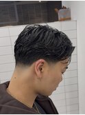 men's/メンズ/刈り上げセンターパート/フェザーパーマ/渋谷