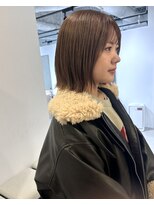 ゼン(ZEEN)&nbsp;【お客様snap】Wカラー ミルクティーベージュ/レイヤーボブ