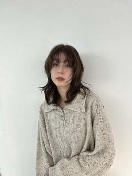 ディジョン 自由ヶ丘(Dijon) 韓国顔まわりレイヤーカットグレージュオリーブベージュブラウン