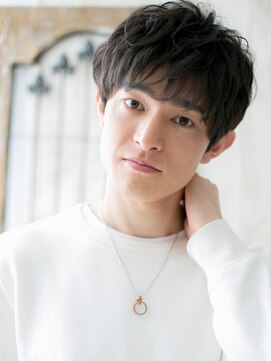 トニーアンドガイメン ホテル京阪仙台店(TONI&GUY MEN) 20代30代ダークアッシュくせ毛風ビジネスマッシュパーマk仙台