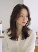 栄 髪質改善 美髪 艶髪 綺麗なセミロング