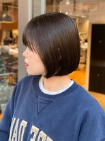 グレイン キャンバス 川崎(grain canvas.) 丸みボブ ニュートラルブラウン 窪田