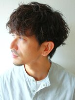 メンズサロンオー 宮崎(Men's salon O.)&nbsp;メンズパーマ スパイラルパーマ くせ毛風 マッシュショート 束感