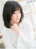 *mod's上尾*斜めバングで目力UP♪しっとり黒髪ワンカールｃ