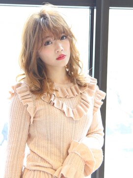 エムスラッシュ アヴェダ 自由が丘(M.SLASH AVEDA) 【M.SLASH】外国人風オレンジカラーオンブレスウィートカールa