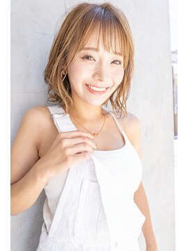 サングース(Sungoose) ミディアムヘアデザインカラー暗めカラーフェイスフレーミング