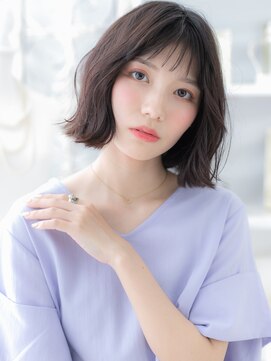 カバーヘア 上尾西口店(COVER HAIR) バレイヤージュ大人かわいいくせ毛風小顔ボブa上尾20代30代40代