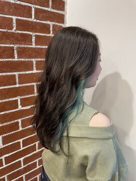 エイト 恵比寿店(EIGHT ebisu) グリーンインナーゆるまきロング