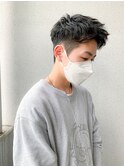メンズアップバングツーブロックソフトモヒカン