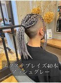【ブレイズヘア】アッシュグレー40本