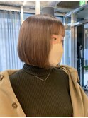 タッセルカット　ミントベージュカラー