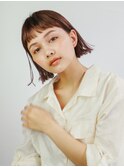 おしゃれ可愛い　オン眉耳かけプツッとミニボブ