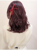 編みこみハーフツインリボンアレンジ 【CERCA新宿】