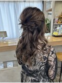 kana 結婚式 ハーフアップ ヘアアレンジ