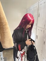 ザ オーダー(THE ORDER)&nbsp;ケアブリーチダブルカラーチェリーレッド前髪パーマ