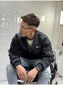 波巻き束感ショートツーブロックマッシュアップバングコンマヘア