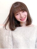 Say.黒髪ボブルフネビージュ小顔ワンレンミディアムボブ表参道