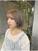 くびれボブ×ホワイトベージュ