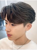 奈良men'sフェザーパーマフェザーショート