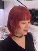 ハイトーン艶髪ピンクオレンジベージュ髪質改善トリートメント