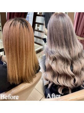 スタイル 横浜(STYLE) 【南波　担当】before/after/wカラー＋シルバーエクステ８０本