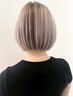 【透明感全体ダブルカラー】　￥13000 ケアブリーチ変更可