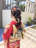 ブライト(bright)&nbsp;ツイン編みおろしポニー＋振袖着付け