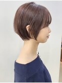 ショートボブ×マロンブラウン