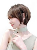 Say.ショートボブ丸みショートレイヤーショートオリーブグレー