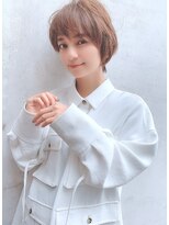 マリアバイアフロート(Maria by AFLOAT)&nbsp;【重山】アッシュブラウン厚めバング毛先パーマ外ハネひし形ボブ