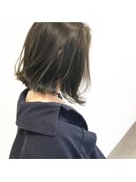 アンユージュアル(unusual)&nbsp;切りっぱなしBOB×オリーブベージュ